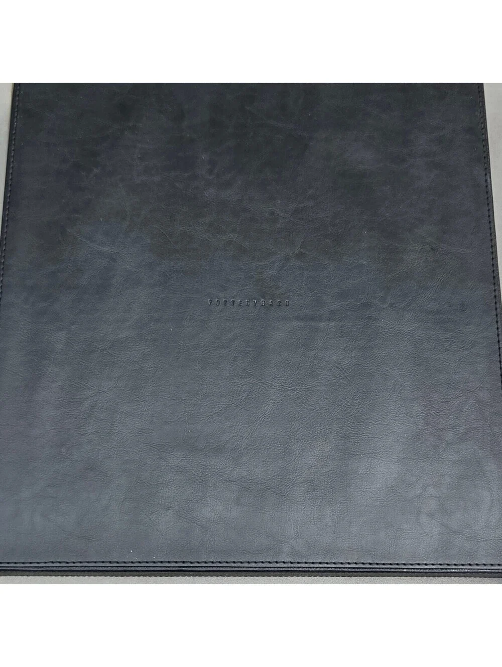 Pottery Barn Black Leather Valet Tray Sunglass Organizer 15